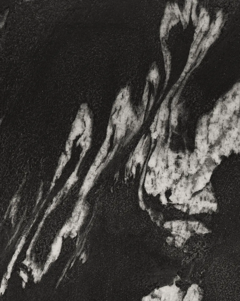 Intricate black and white marble texture with natural patterns, perfect for backgrounds and design projects.